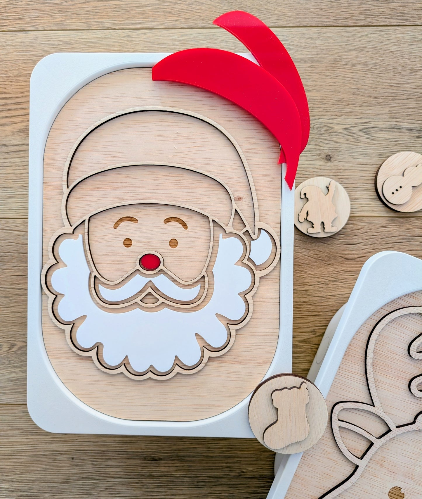 🎅🦌 Karácsonyi kreatív tábla szett – Mikulás és Rénszarvas