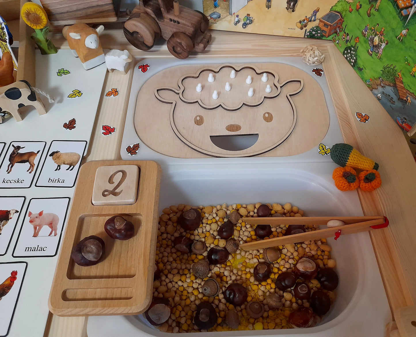 Flisat Insert kreatív fejlesztő tábla - Etesd meg a bárányt Borbolya