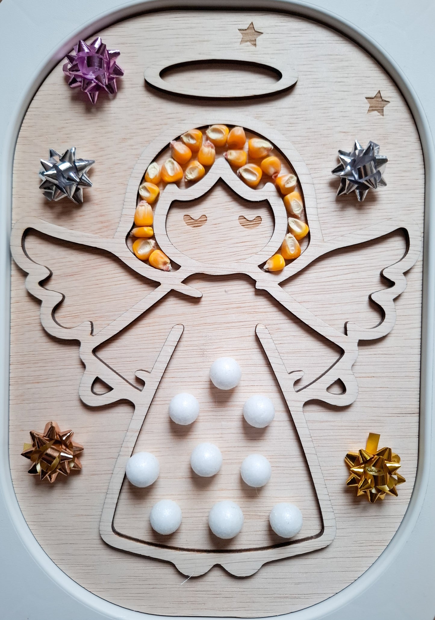 👼🔔 Karácsonyi kreatív tábla szett – Angyalka és Harang