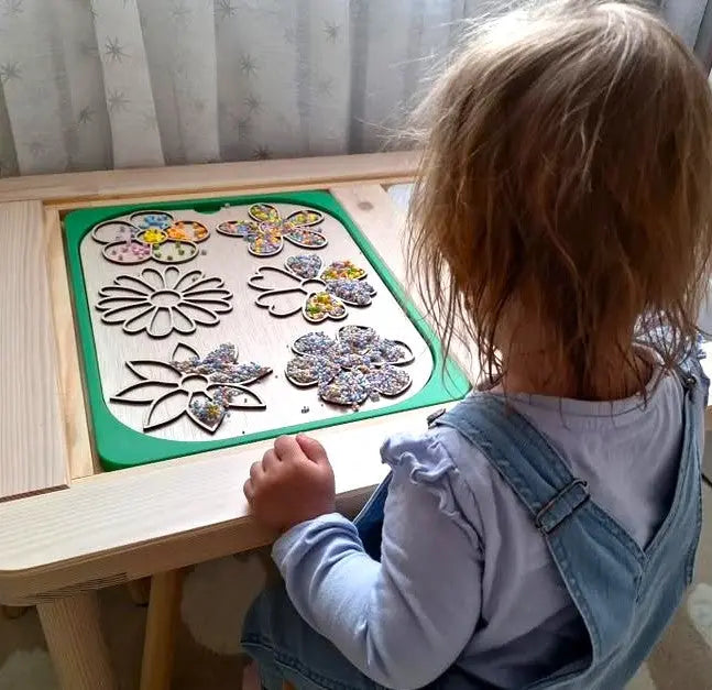 Flisat Insert kreatív fejlesztő tábla - Tavaszi virágok Borbolya