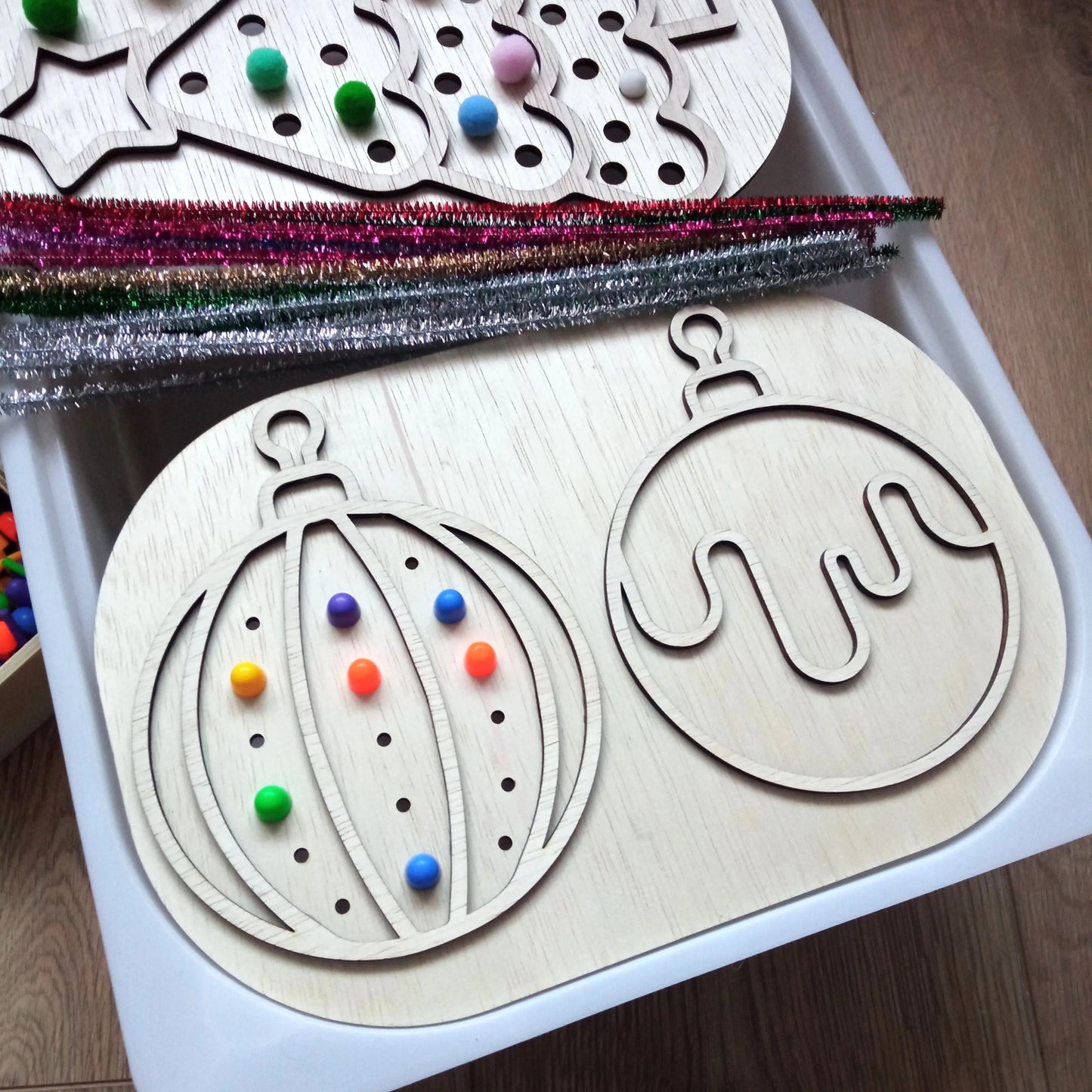 Flisat Insert kreatív foglalkoztató tábla - Karácsonyfadíszek