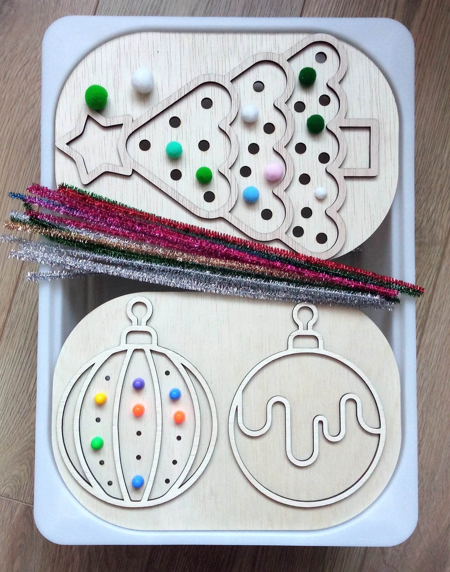 Flisat Insert kreatív foglalkoztató tábla - Karácsonyfadíszek