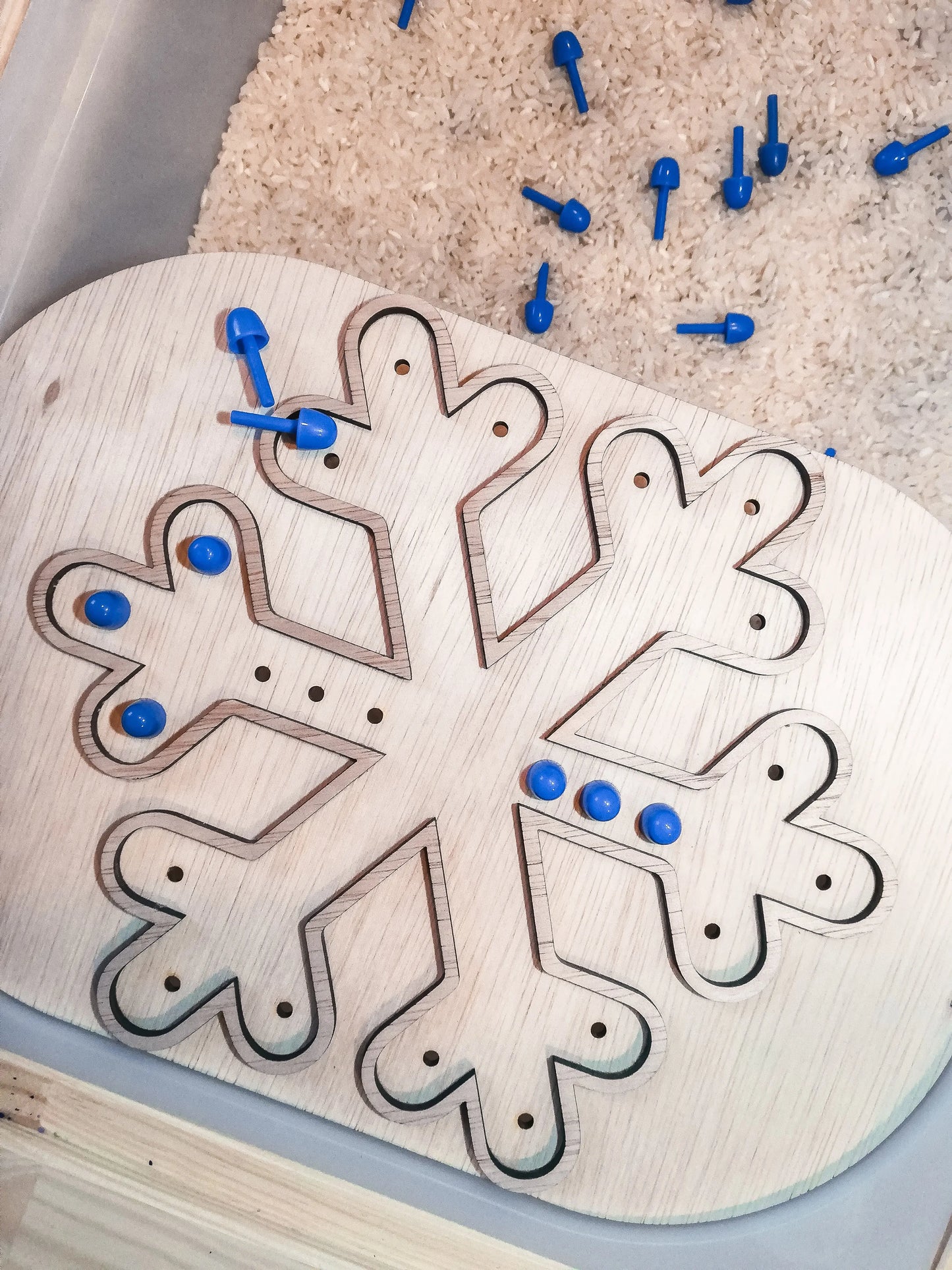 Flisat Insert kreatív fejlesztő tábla - Hópehely