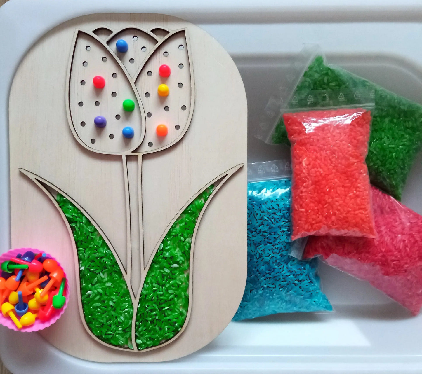 Flisat Insert kreatív fejlesztő tábla - Tulipán Borbolya