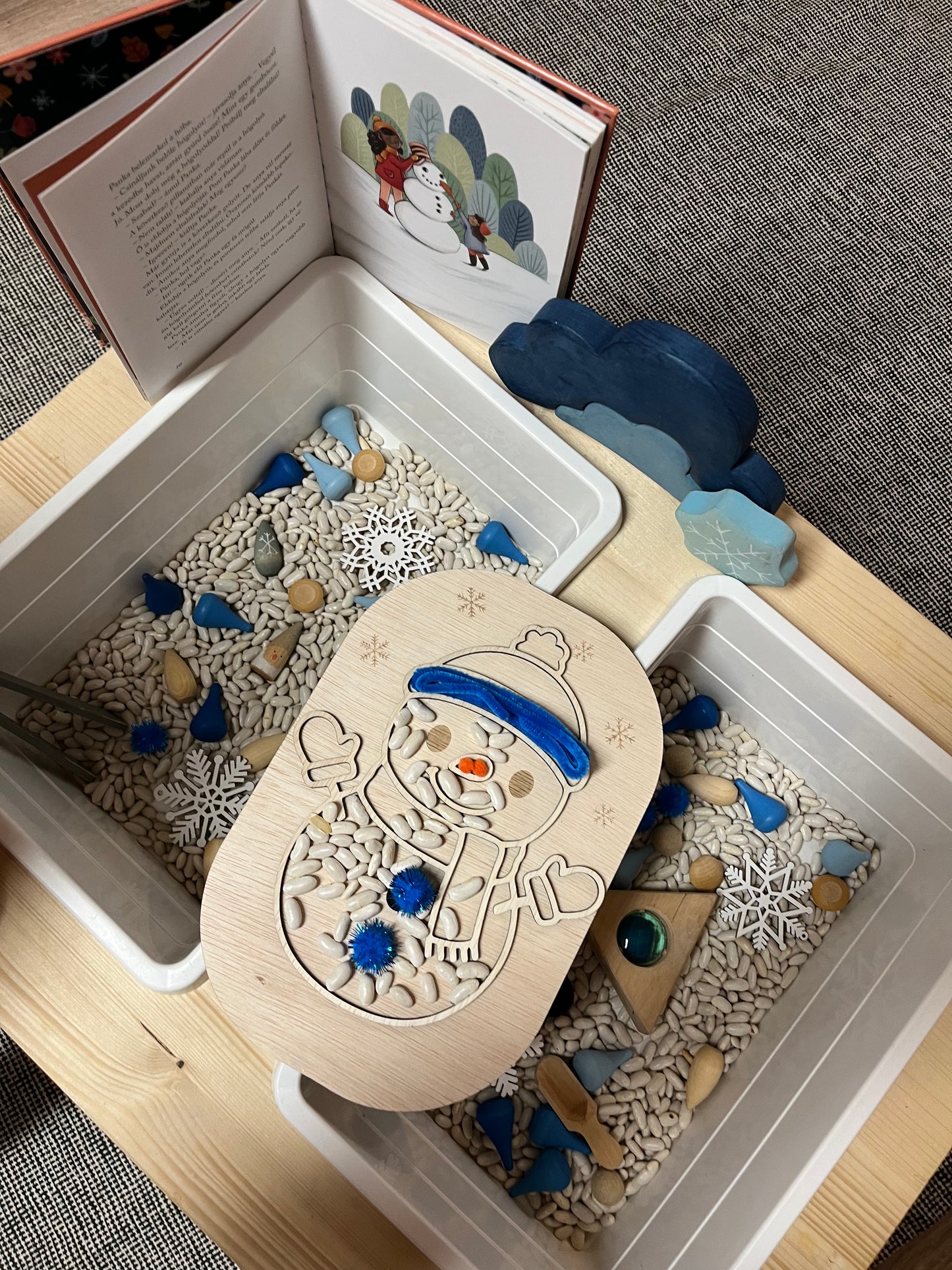 Flisat Insert kreatív fejlesztő tábla - Hóember