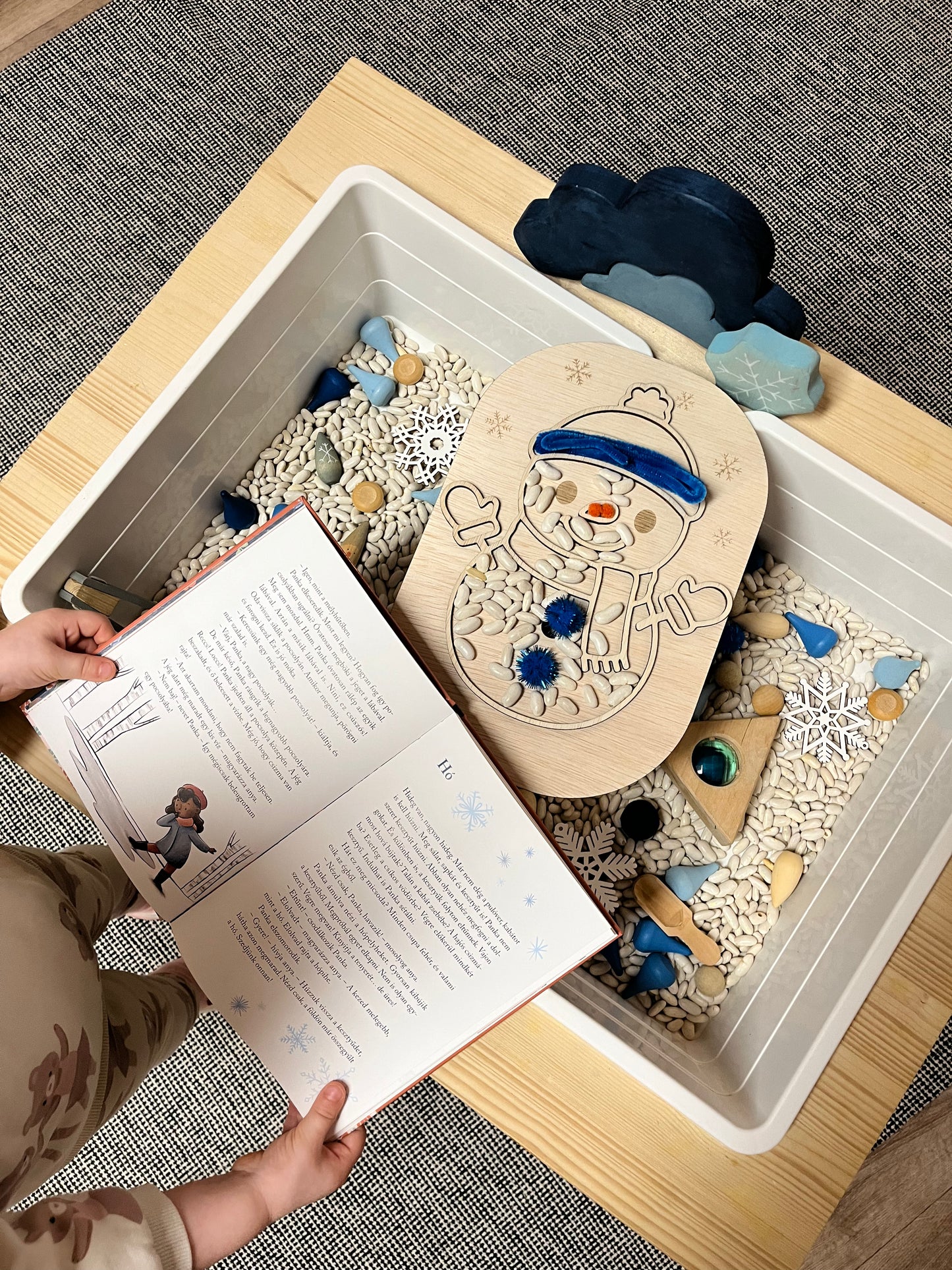 Flisat Insert kreatív fejlesztő tábla - Hóember