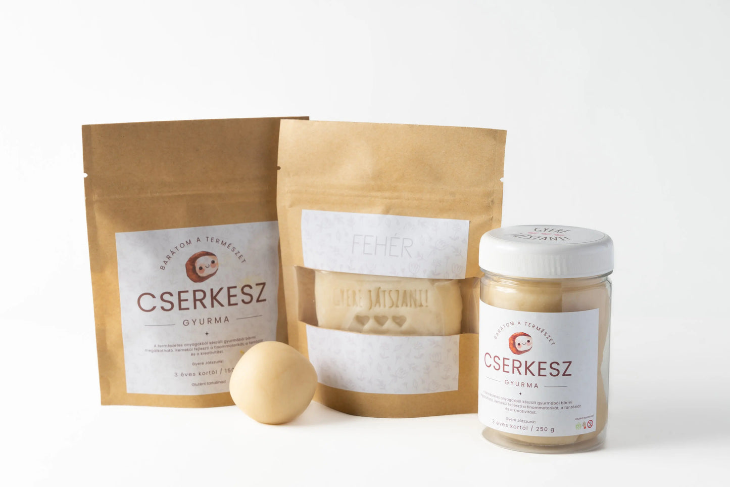 Fehér gyurma Borbolya