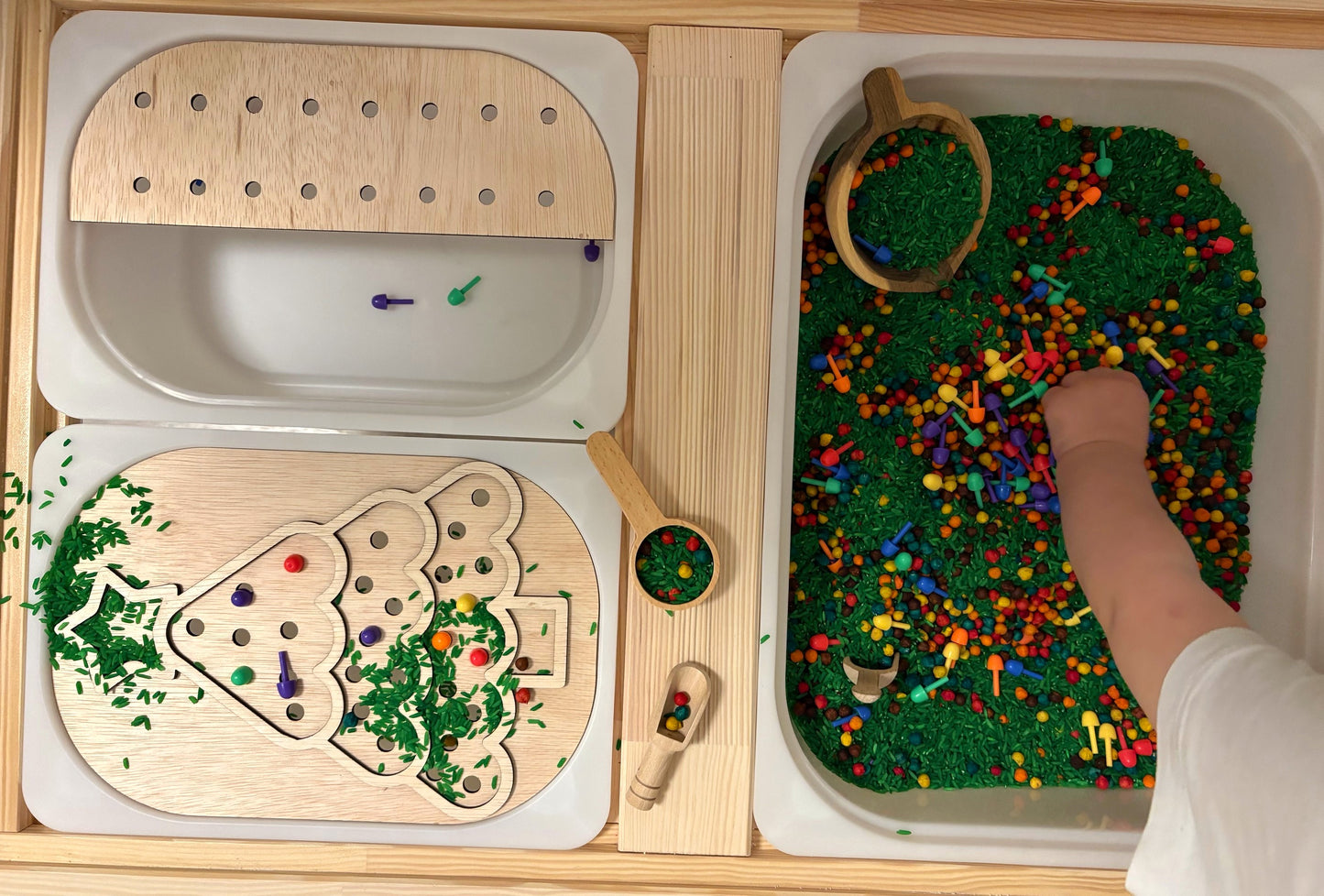 Flisat Insert kreatív tábla - Karácsonyfa színes pom-pom válogatással