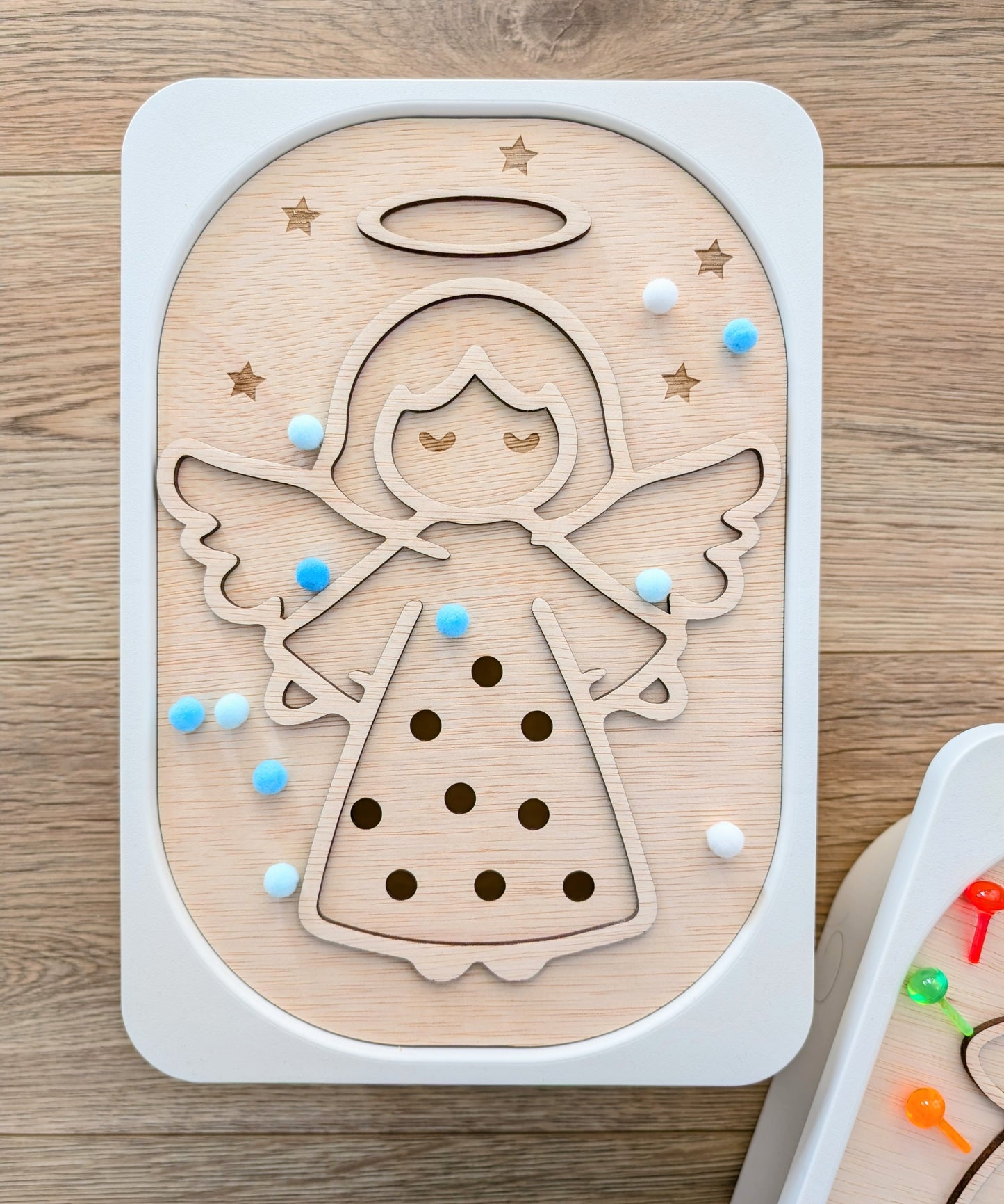 👼🔔 Karácsonyi kreatív tábla szett – Angyalka és Harang