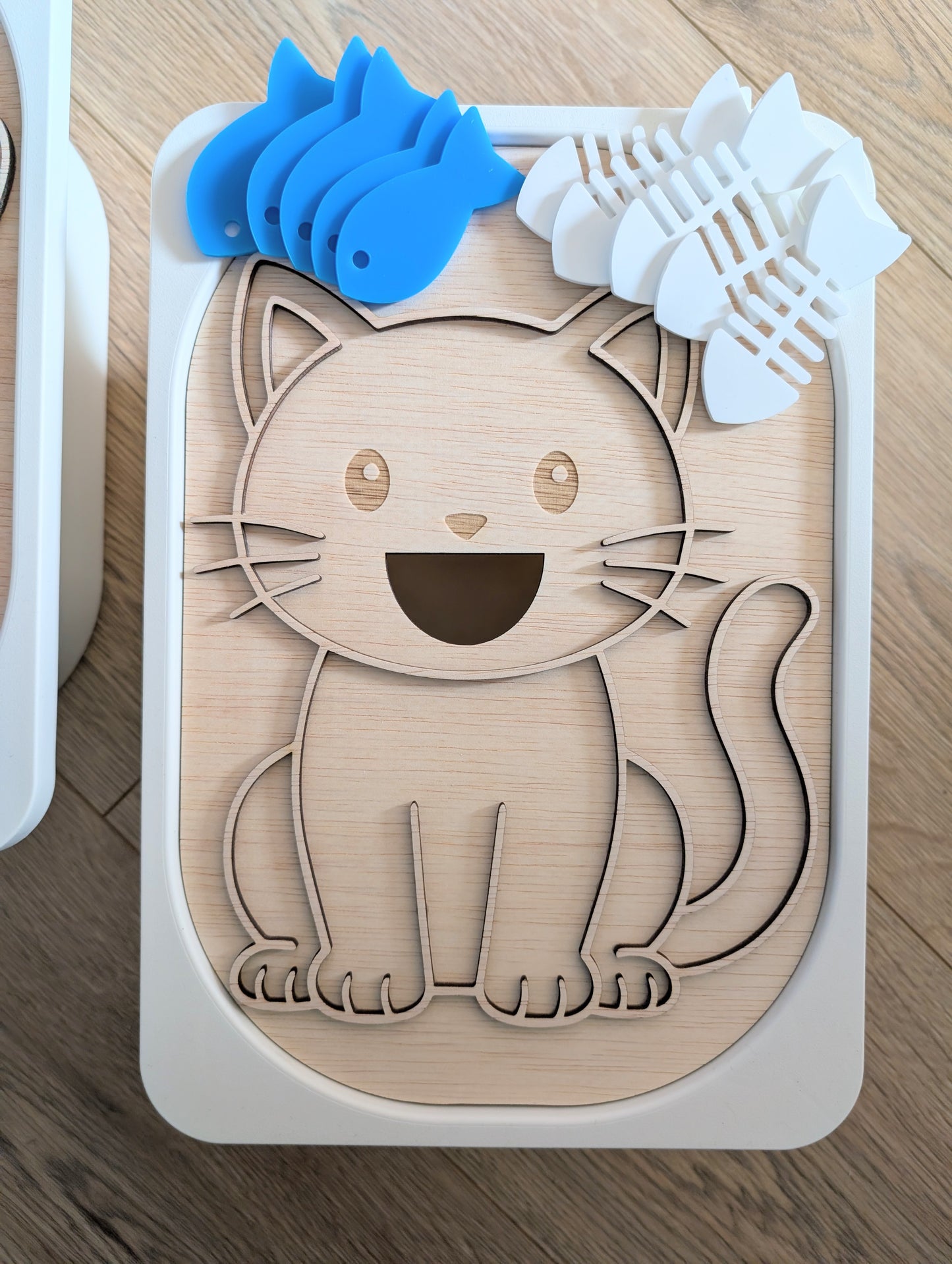 Flisat Insert kreatív fejlesztő tábla - Etesd meg a cicát szett