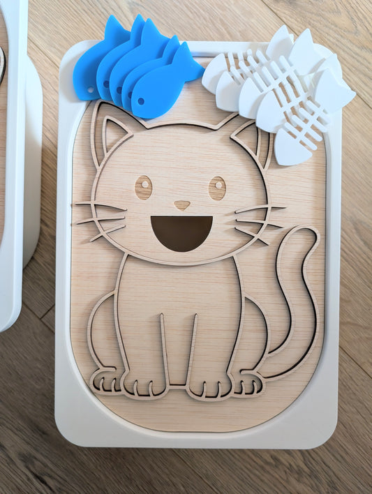 Flisat Insert kreatív fejlesztő tábla - Etesd meg a cicát szett