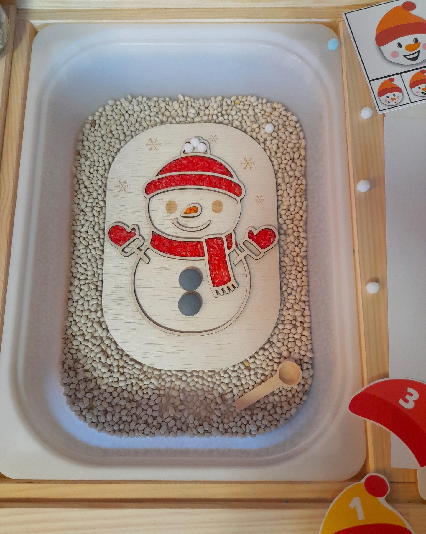 Flisat Insert kreatív fejlesztő tábla - Hóember