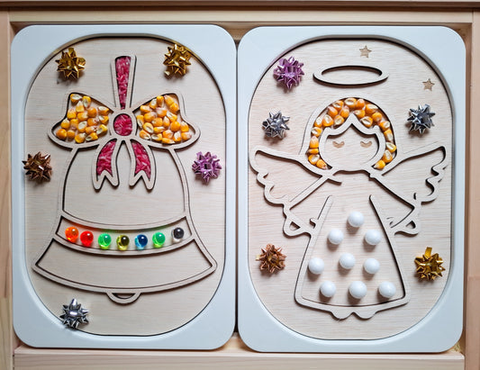 👼🔔 Karácsonyi kreatív tábla szett – Angyalka és Harang