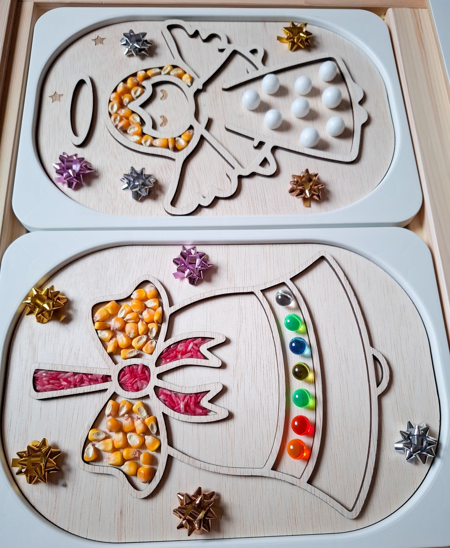 👼🔔 Karácsonyi kreatív tábla szett – Angyalka és Harang