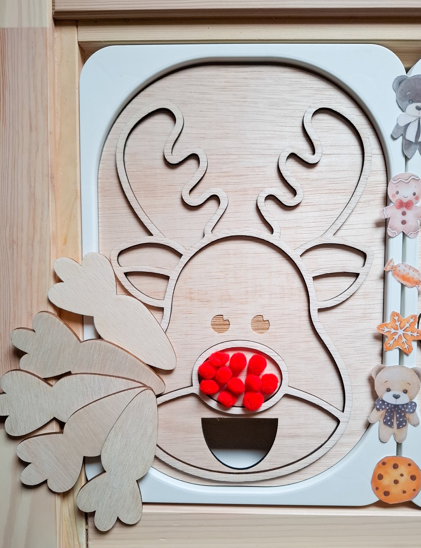 🎅🦌 Karácsonyi kreatív tábla szett – Mikulás és Rénszarvas