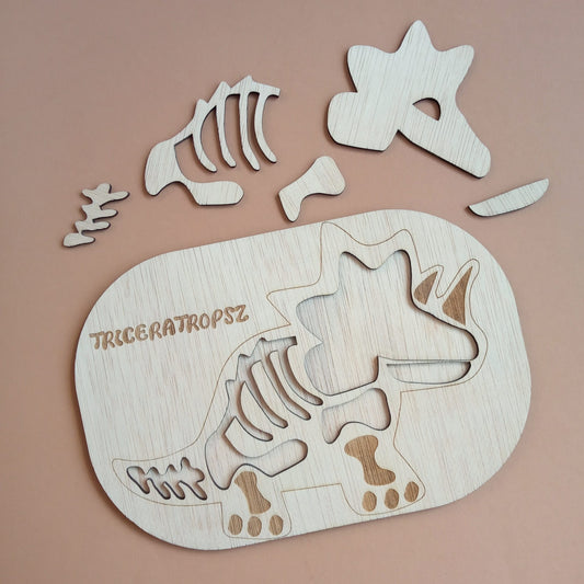 Flisat Insert kreatív tábla - Triceratropsz kirakó