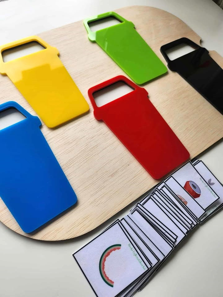 Panou educațional Flisat Insert – Coșuri pentru colectarea selectivă a deșeurilor