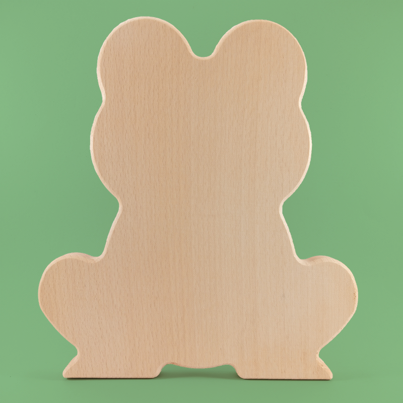Frog shaped wooden plate