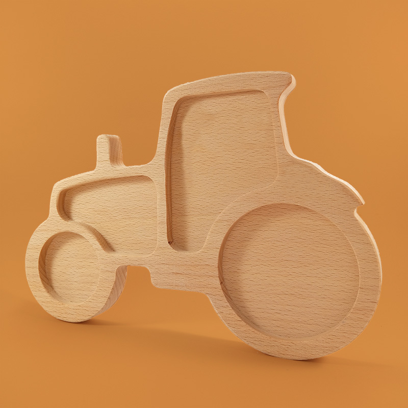 Traktor alakú osztott tányér babáknak és gyerekeknek