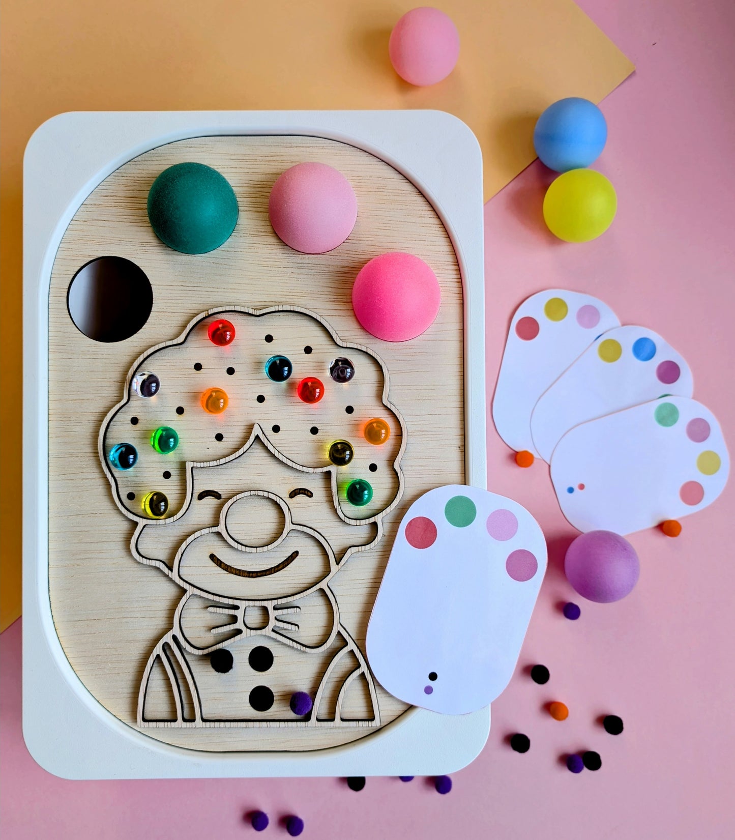 Flisat Insert kreatív tábla - Farsangi bohóc