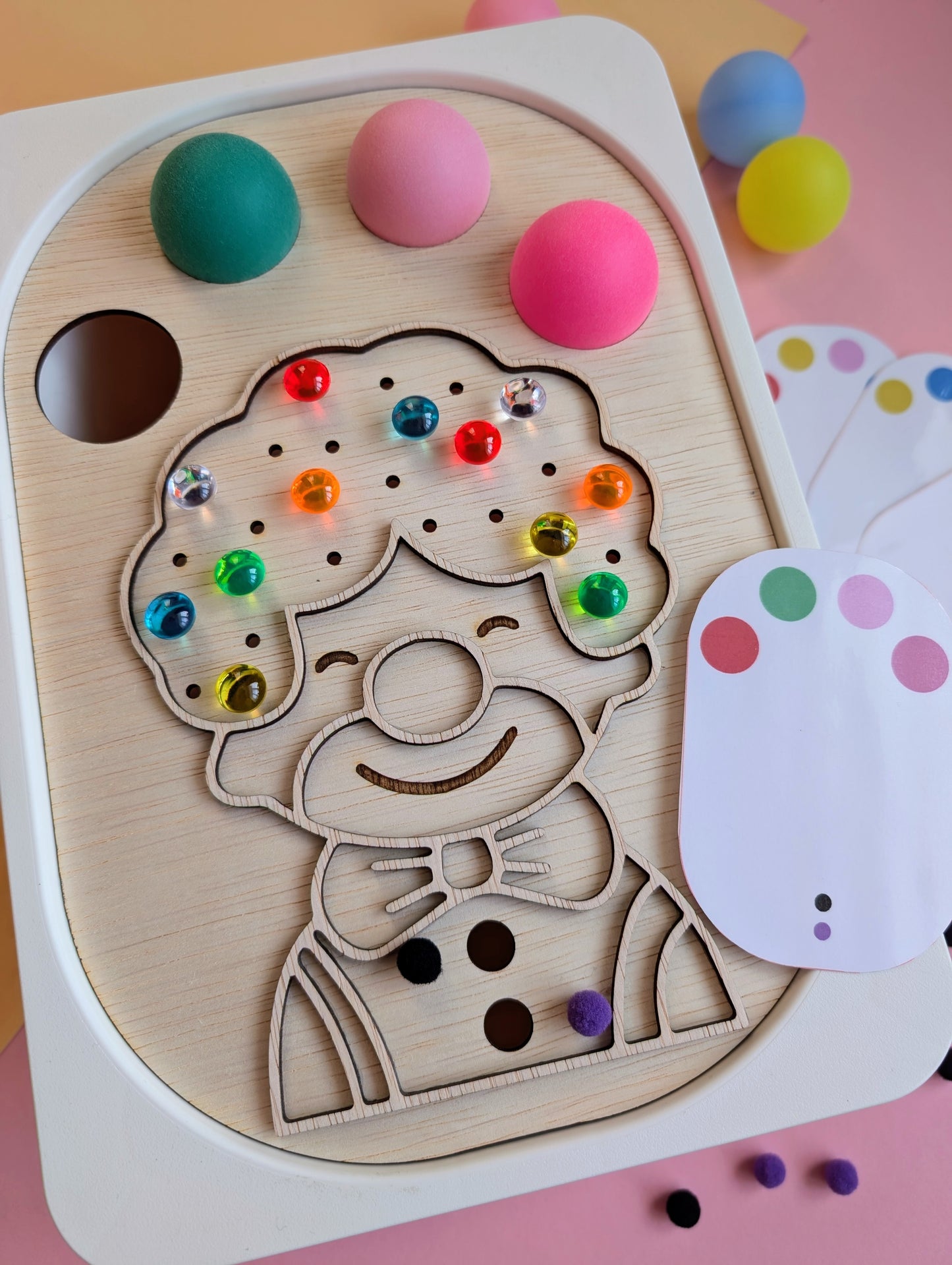 Flisat Insert kreatív tábla - Farsangi bohóc