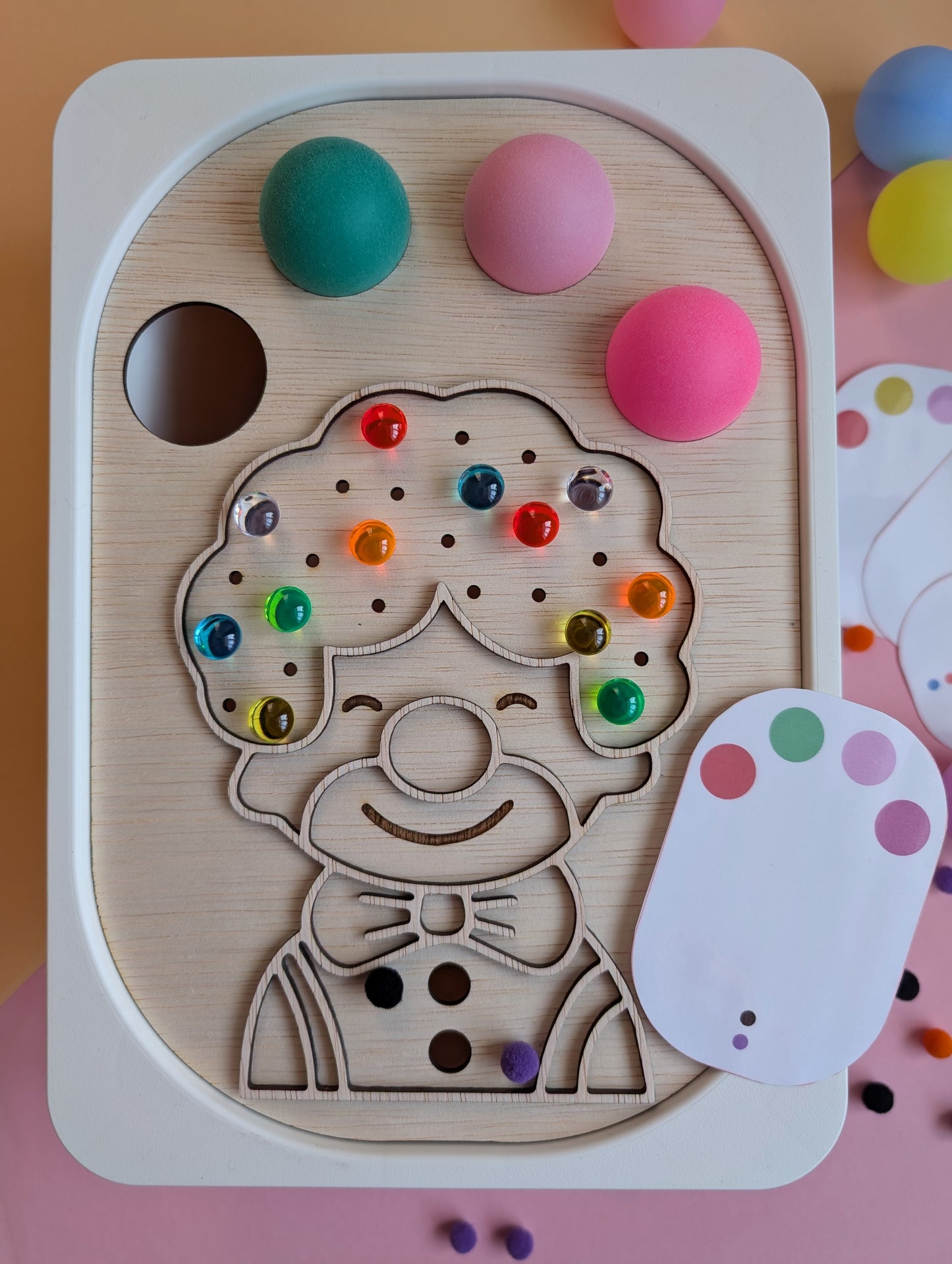 Flisat Insert kreatív tábla - Farsangi bohóc