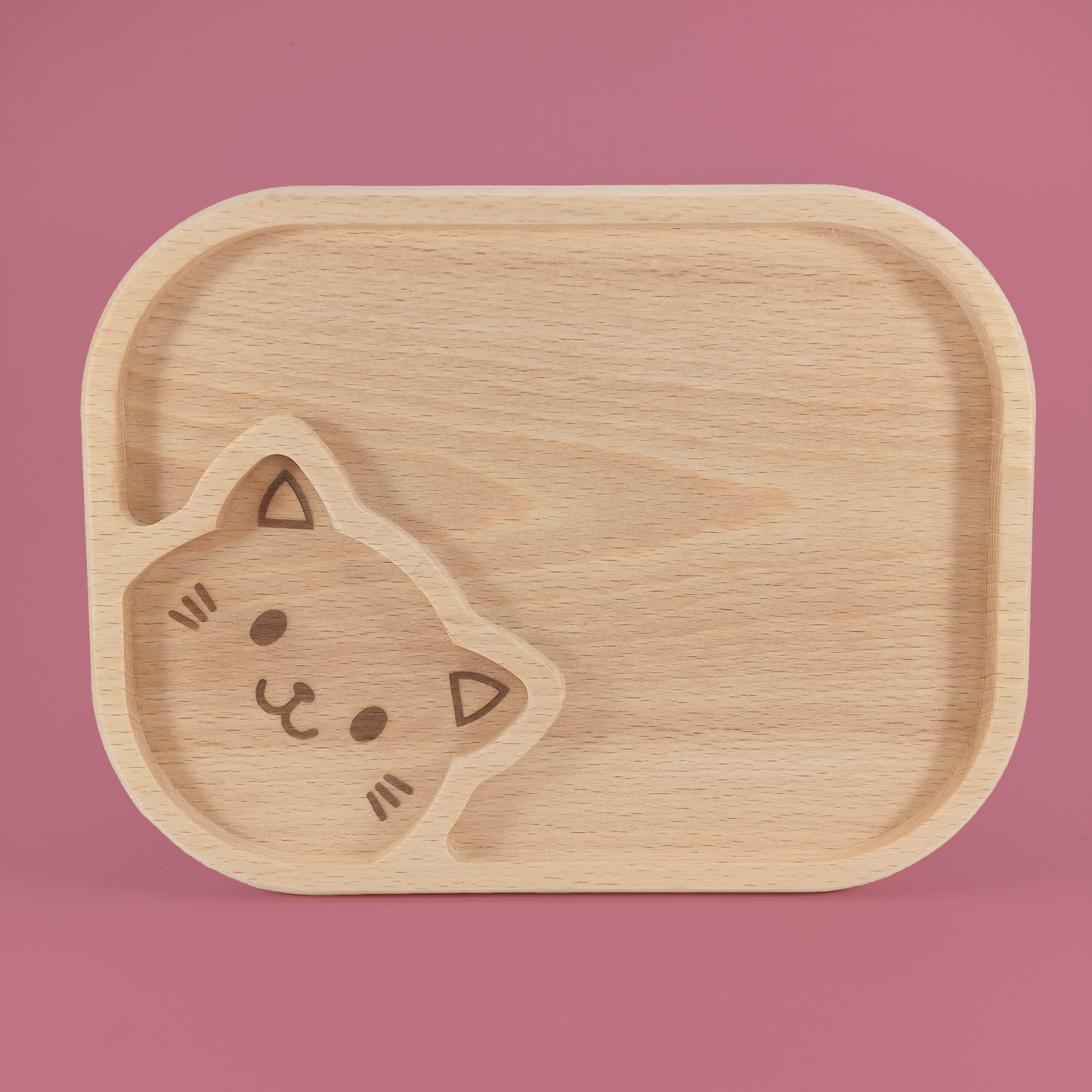 Kids tray with kitty pattern