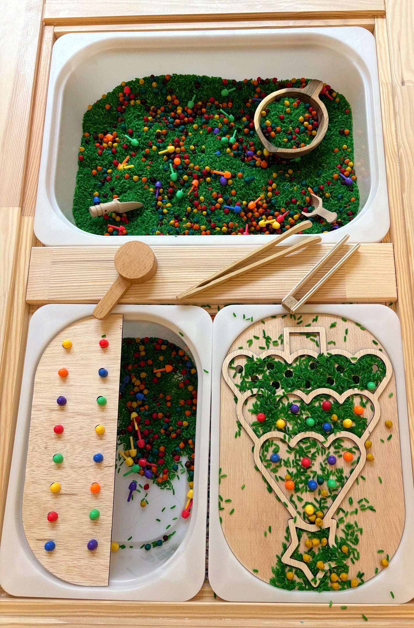 Flisat Insert kreatív tábla - Karácsonyfa színes pom-pom válogatással