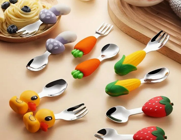 Training cutlery set for young children - Duck
