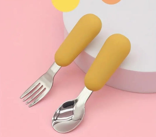 Training cutlery set for toddlers - Yellow