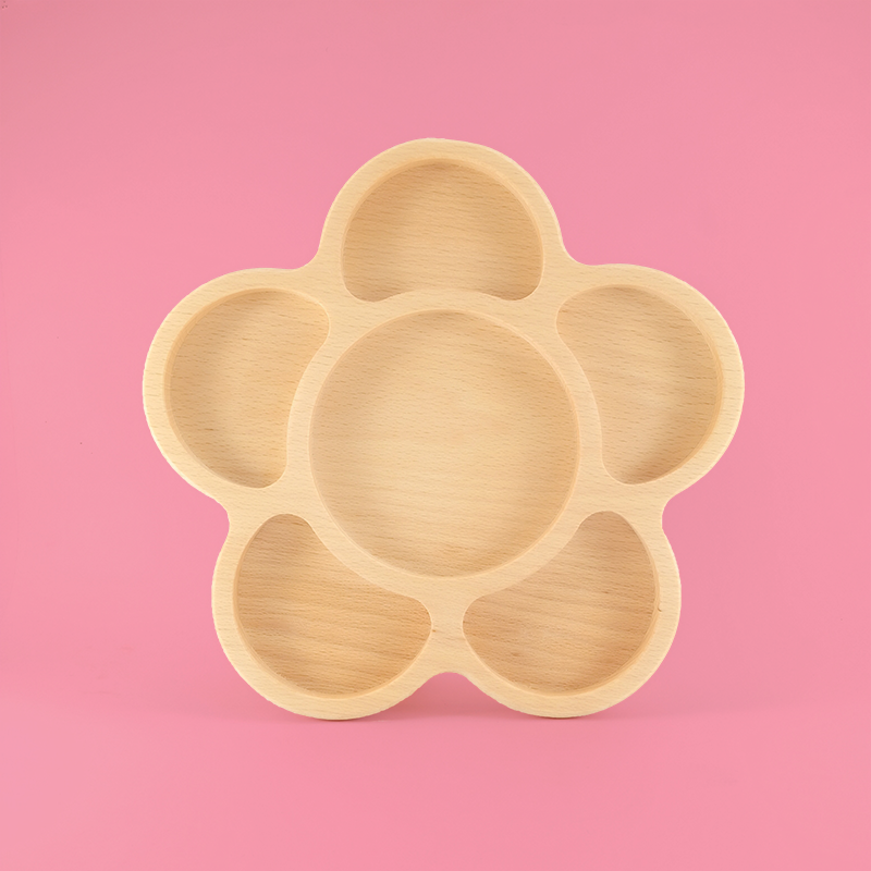 Virág alakú osztott tányér babáknak és gyerekeknek