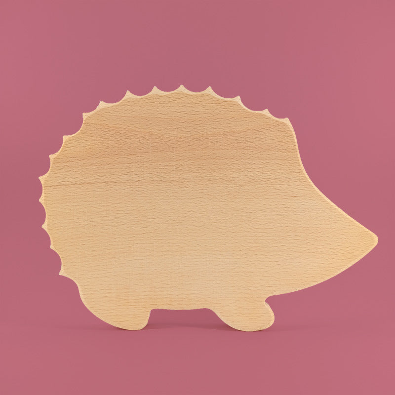 Hedgehog shaped wooden plate